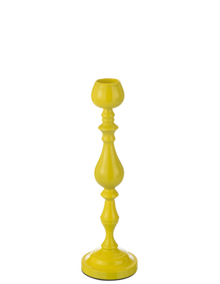 Porte-bougie Monarchie en métal jaune petitJ-Line