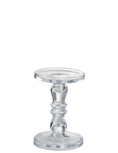 Bougeoir / Porte-bougie en verre transparent petitJ-Line