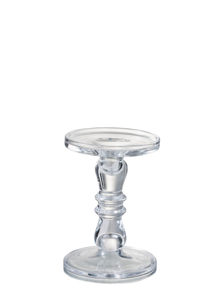 Bougeoir / Porte-bougie en verre transparent petitJ-Line
