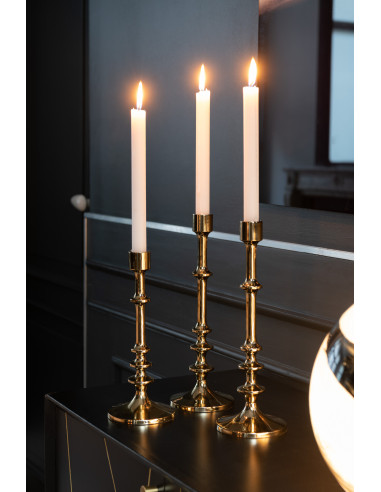 Bougeoir classique en aluminium mat doré petitJ-Line