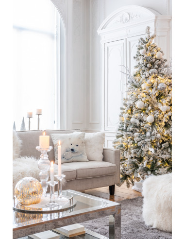 Bougeoir en verre lisse transparent grandJ-Line