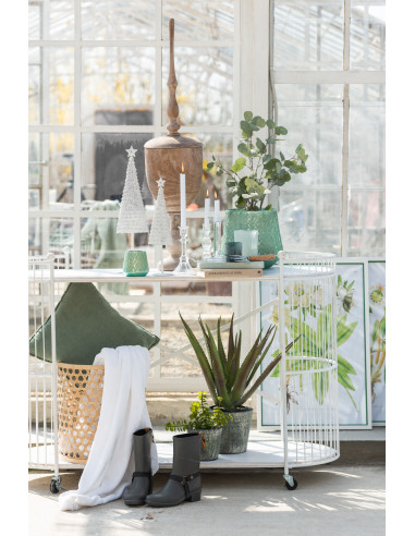 Bougeoir en verre transparent classique de grande tailleJ-Line