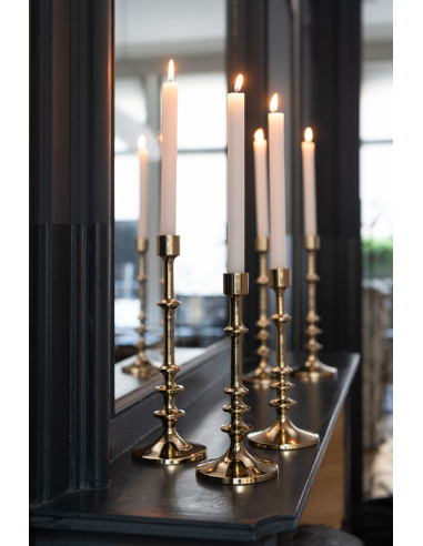 Bougeoir classique en aluminium mat doré petitJ-Line