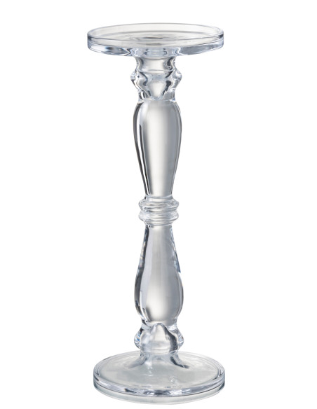 Bougeoir / Porte-bougie Leti en verre transparent grandJ-Line