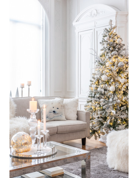 Bougeoir en verre lisse transparent petitJ-Line