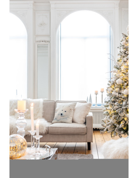 Bougeoir en verre lisse transparent petitJ-Line