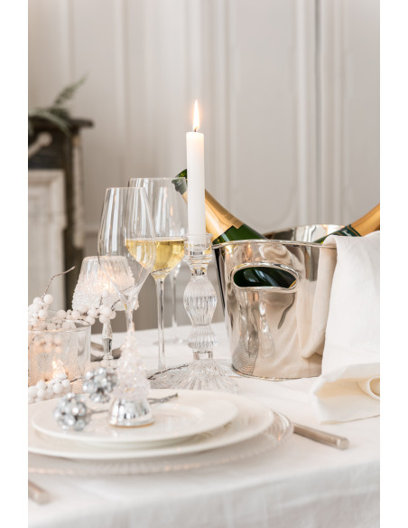 Bougeoir en verre transparent de grande tailleJ-Line