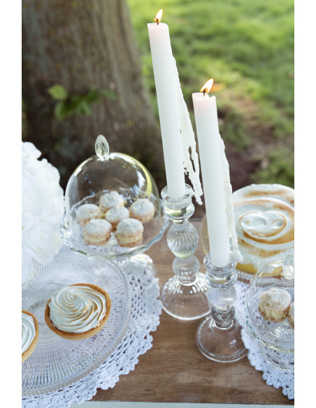 Bougeoir en verre transparent de grande tailleJ-Line