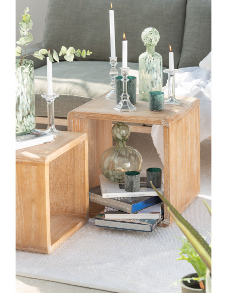 Bougeoir en verre transparent de grande tailleJ-Line