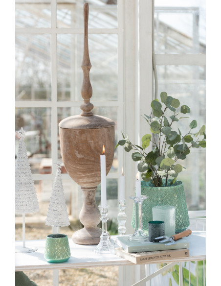 Bougeoir en verre transparent de grande tailleJ-Line