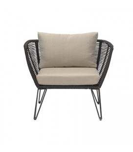 Fauteuil Mundo Black - Outdoor Bloomingville