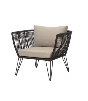 Fauteuil Mundo Black - Outdoor Bloomingville