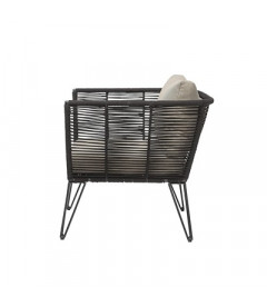 Fauteuil Mundo Black - Outdoor Bloomingville Fauteuil Mundo Black - Outdoor Bloomingville