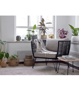 Fauteuil Mundo Black - Outdoor Bloomingville