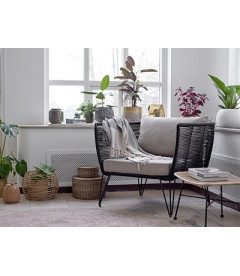 Fauteuil Mundo Black - Outdoor Bloomingville Fauteuil Mundo Black - Outdoor Bloomingville