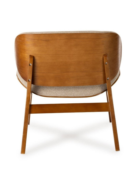 Fauteuil Kuji Beige Structure Bois Fauteuil Kuji Beige Structure Bois