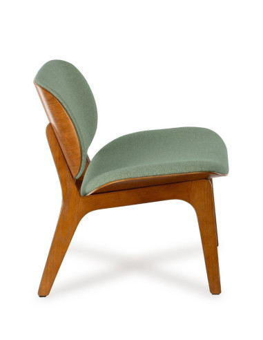 Fauteuil Kuji Vert Structure Bois