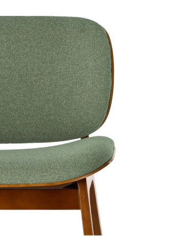 Fauteuil Kuji Vert Structure Bois