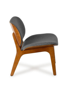 Fauteuil Kuji Anthracite Structure Bois 2