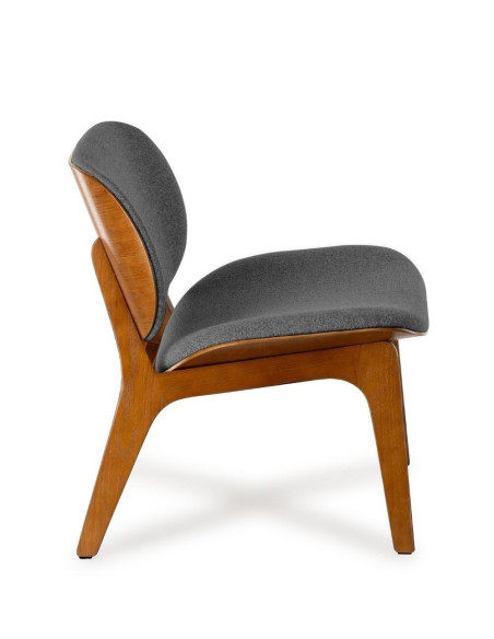 Fauteuil Kuji Anthracite Structure Bois Fauteuil Kuji Anthracite Structure Bois