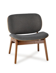 Fauteuil Kuji Anthracite Structure Bois