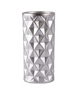 Vase - Ceramique - Silver - Matt - D 13,0cm - H 28,0cm - Pcs.