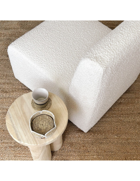 Fauteuil Loft bouclette naturelle opjet