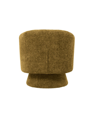 Fauteuil rondeur chenille tissé pivotant kaki opjet