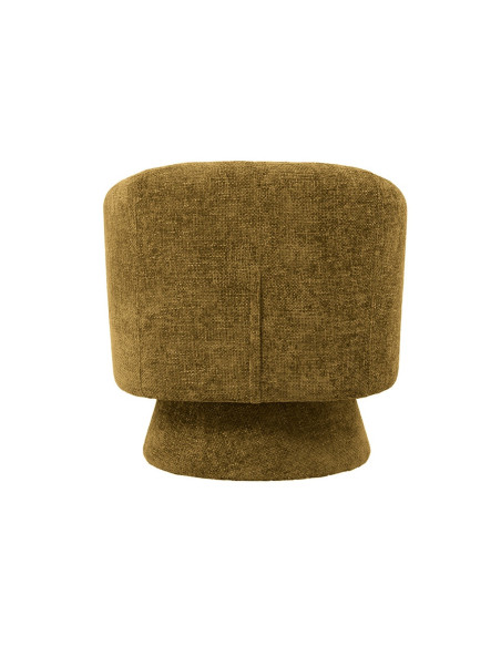 Fauteuil rondeur chenille tissé pivotant kaki opjet