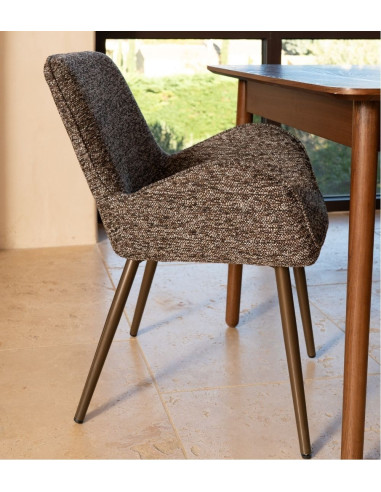 Chaise Trevise Brun Chiné athezza