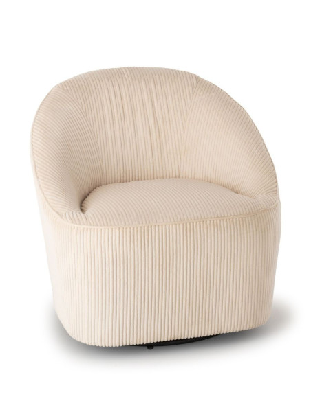 Fauteuil Pivotant Viby Beige athezza Fauteuil Pivotant Viby Beige athezza