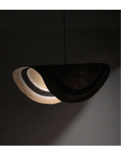 Suspension Nacho Cercle Noir Blanc 100cm athezza 2