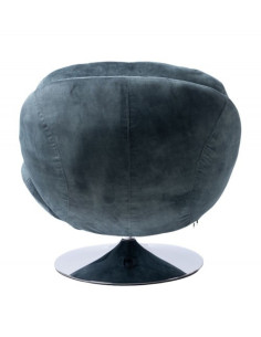 Fauteuil Pivotant Memento Pétrole Velours  athezza 2