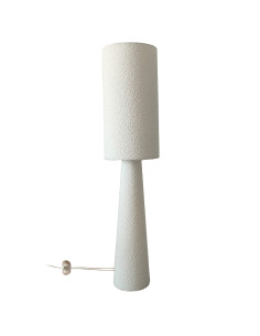 Lampadaire Saturne bouclette blanc H130cm opjet