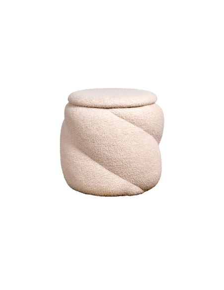 Tabouret coffre Aurélie teddy beige opjet Tabouret coffre Aurélie teddy beige opjet