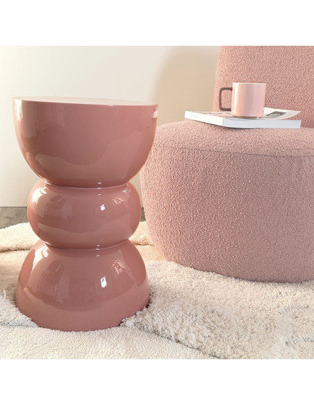 Bout de canapé Titou rose opjet Bout de canapé Titou rose opjet