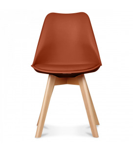 Chaise Copenhague Rouille + Coussin 2