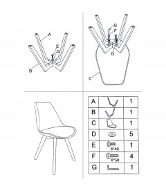 Chaise Copenhague Rouille + Coussin