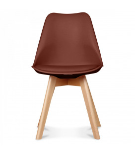 Chaise Copenhague Chataigne + Coussin 2