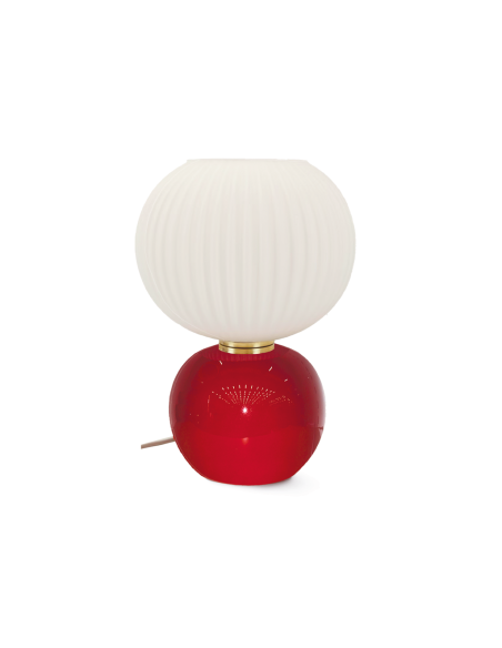 Lampe Adonis pm rouge D20 H28cm opjet Lampe Adonis pm rouge D20 H28cm opjet