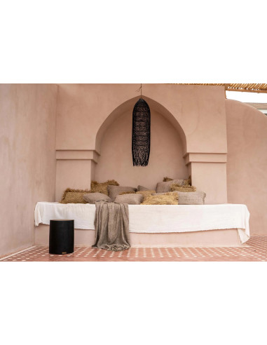 Tabouret/Table d'appoint Tribe - Naturel/noir