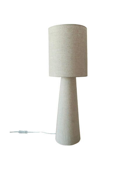 Lampe Saturne toile gm crème H62cm