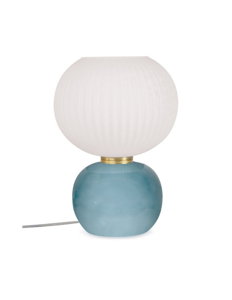 Lampe Adonis gm bleu givré D25 H35cm opjet