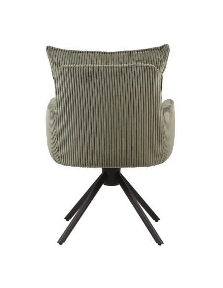 Chaise Léon velours cotelé pivotante kaki opjet