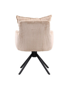 Chaise Léon velours cotelé pivotante beige opjet 2