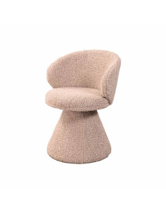 Chaise Sergio pivotante fausse fourrure beige opjet