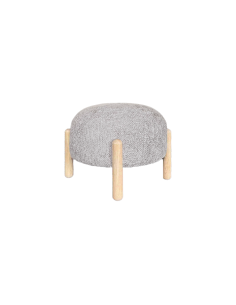 Tabouret rondeur chenille tissé blanc opjet
