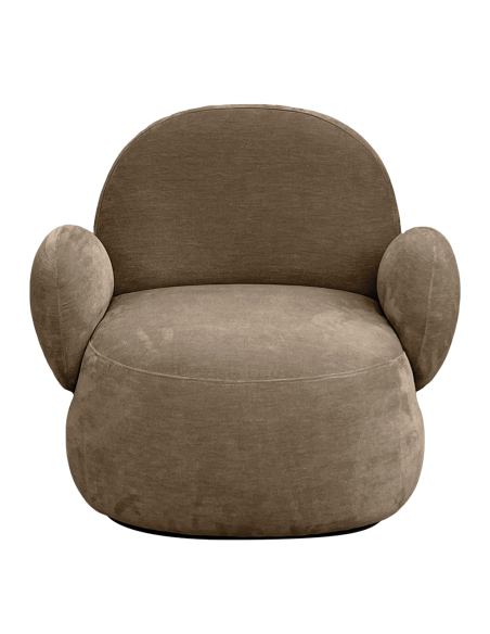 Fauteuil pivotant Retroplush trip marron opjet