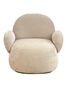Fauteuil pivotant Retroplush trip beige opjet