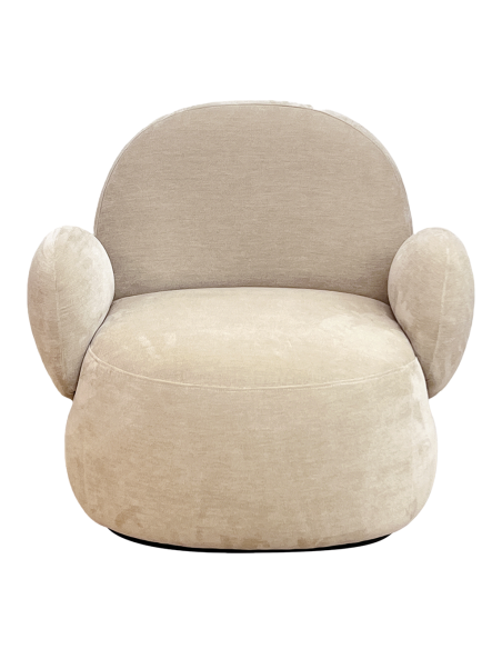 Fauteuil pivotant Retroplush trip beige opjet